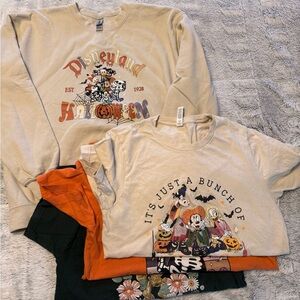 Women’s Disney bundle!! 3 t-shirts & 1 crew neck sweatshirt, size medium